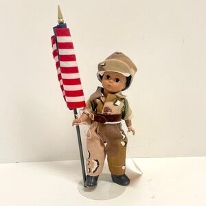 1991 Madame Alexander 8" "Welcome Home" AA Desert Storm Boy Doll American Flag